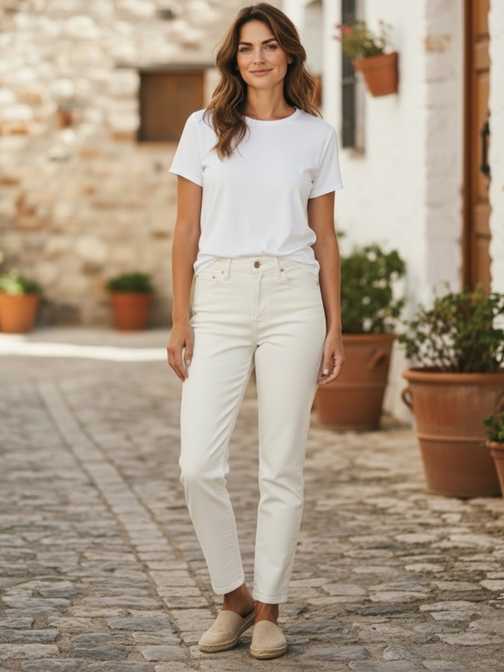 Free People Women's White Skinny Ankle Jeans